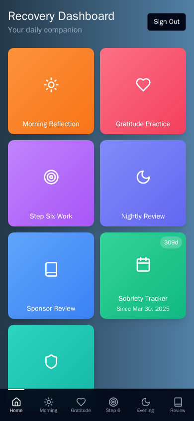 Recovery Journal Dashboard - Track your daily recovery progress